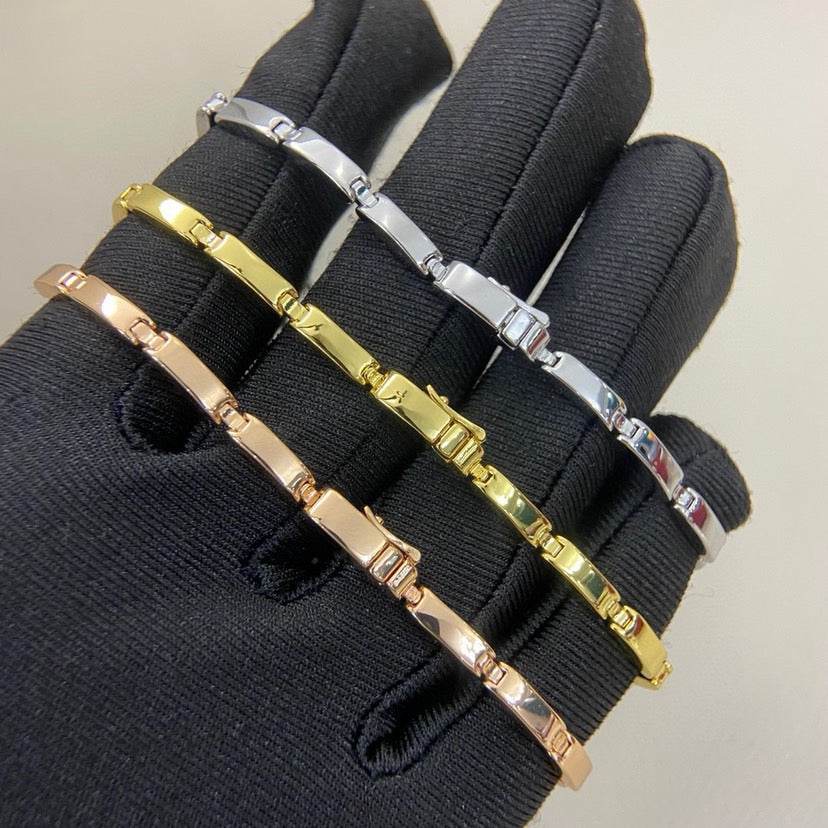 [Cadisa] PANTHERE HALF DIAMOND ON CHAIN BRACELET