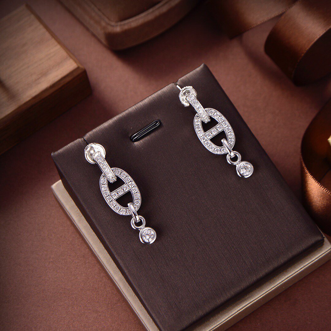 [Cadisa]HM CHAINE DIAMOND EARRINGS