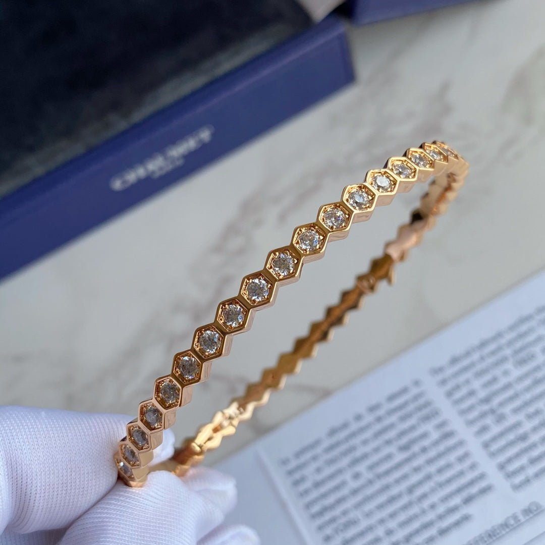 [Cadisa]BEE LOVE GOLD BRACELET FULL DIAMOND
