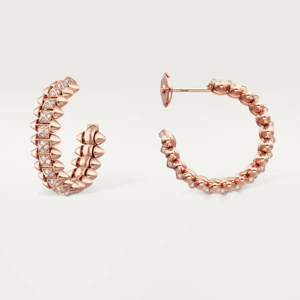 [Cadisa] CLASH 6.4MM FULL DIAMOND SMALL EARRINGS