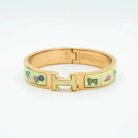 [Cadisa]H PINK GOLD BRACELET CREAM CERAMIC