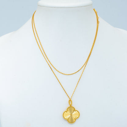 [Cadisa]CLOVER 25MM PEDANT NECKLACE GOLD