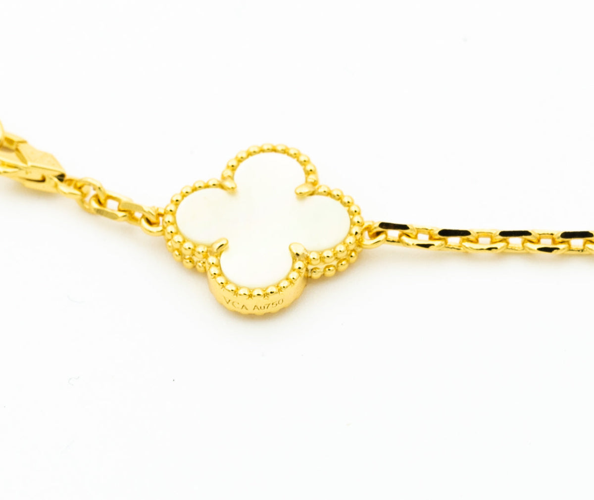 [Cadisa]CLOVER BRACELET 5 MOTIFS ONYX MOP