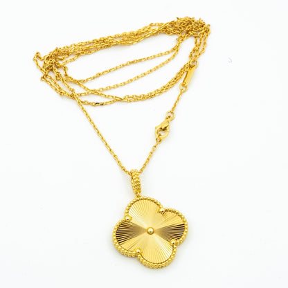 [Cadisa]CLOVER 25MM PEDANT NECKLACE GOLD