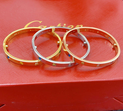 [Cadisa]2026 RAINBOW LOVE BRACELET 6.1MM  10 DIAMONDS
