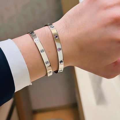 [Cadisa]2026 RAINBOW LOVE BRACELET 6.1MM  10 DIAMONDS