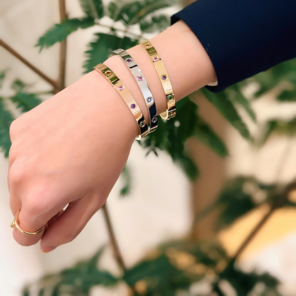 [Cadisa]2026 RAINBOW LOVE BRACELET 6.1MM  10 DIAMONDS