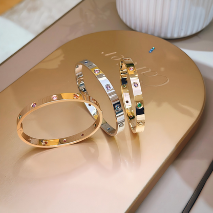 [Cadisa]2026 RAINBOW LOVE BRACELET 6.1MM  10 DIAMONDS