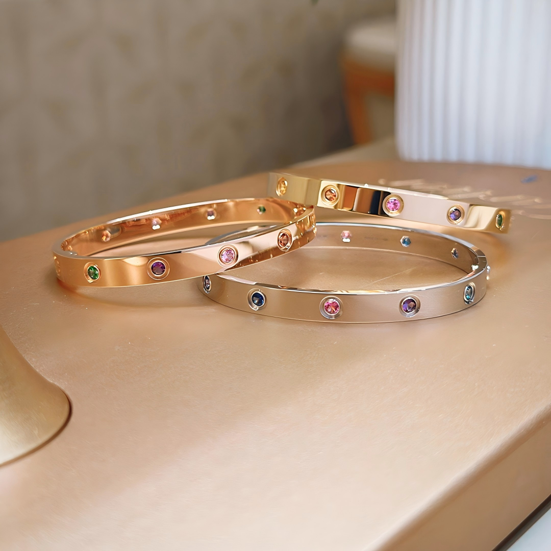 [Cadisa]2026 RAINBOW LOVE BRACELET 6.1MM  10 DIAMONDS