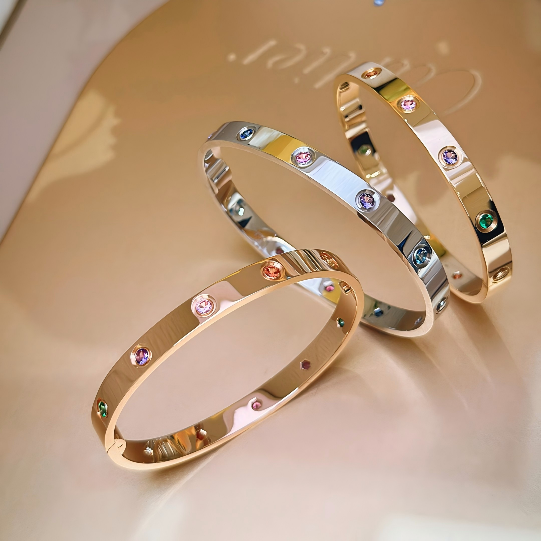 [Cadisa]2026 RAINBOW LOVE BRACELET 6.1MM  10 DIAMONDS
