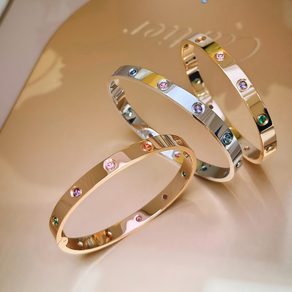 [Cadisa]2026 RAINBOW LOVE BRACELET 6.1MM  10 DIAMONDS