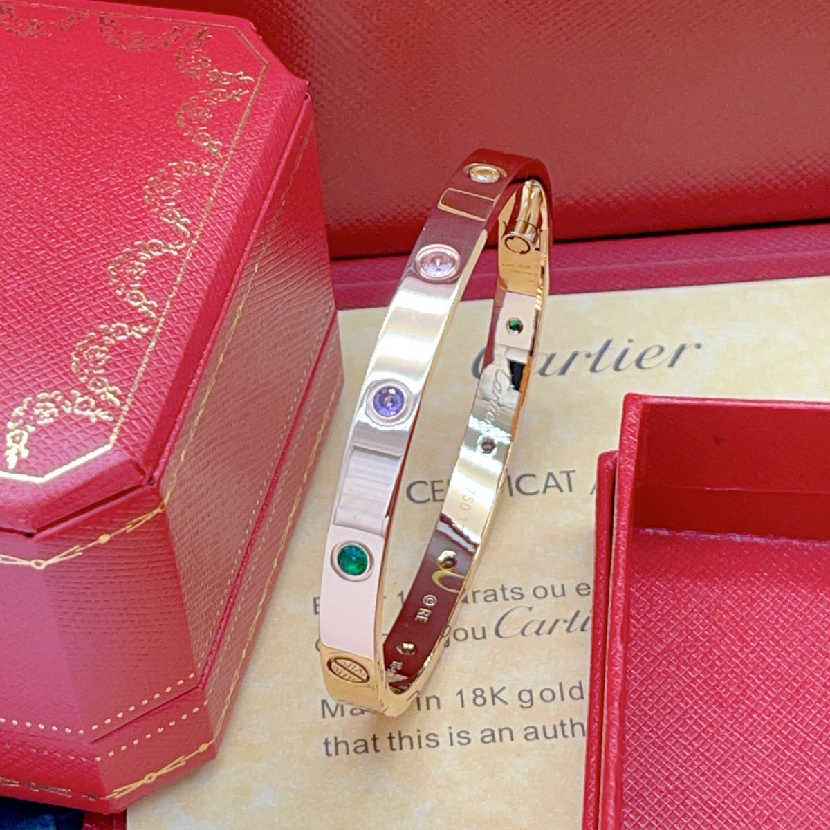 [Cadisa]2026 RAINBOW LOVE BRACELET 6.1MM  10 DIAMONDS