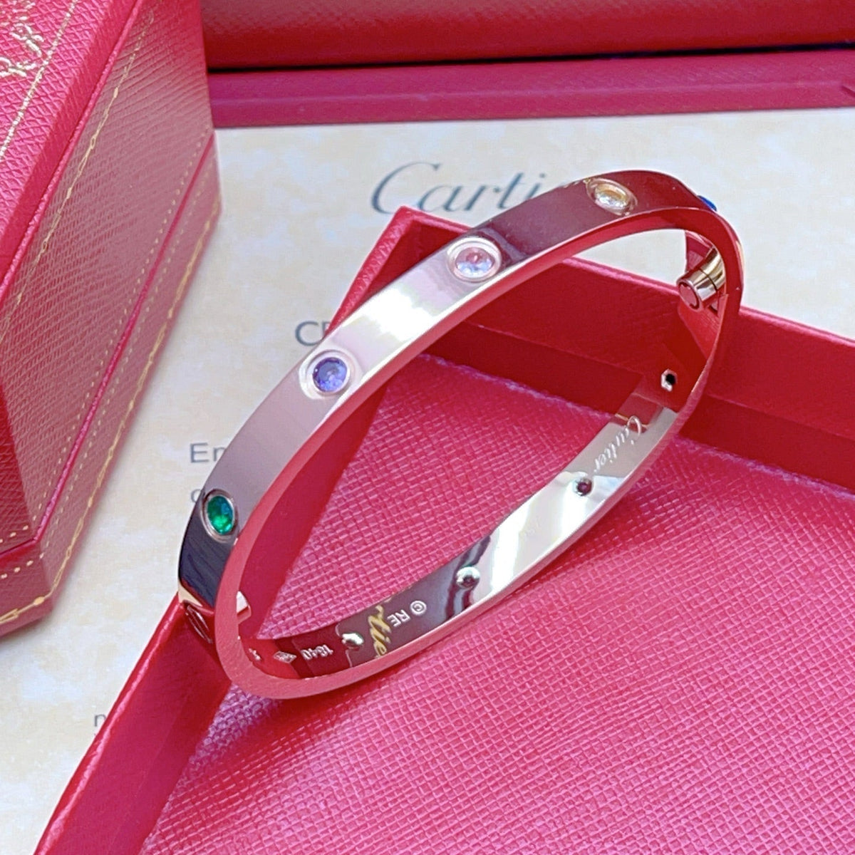 [Cadisa]2026 RAINBOW LOVE BRACELET 6.1MM  10 DIAMONDS