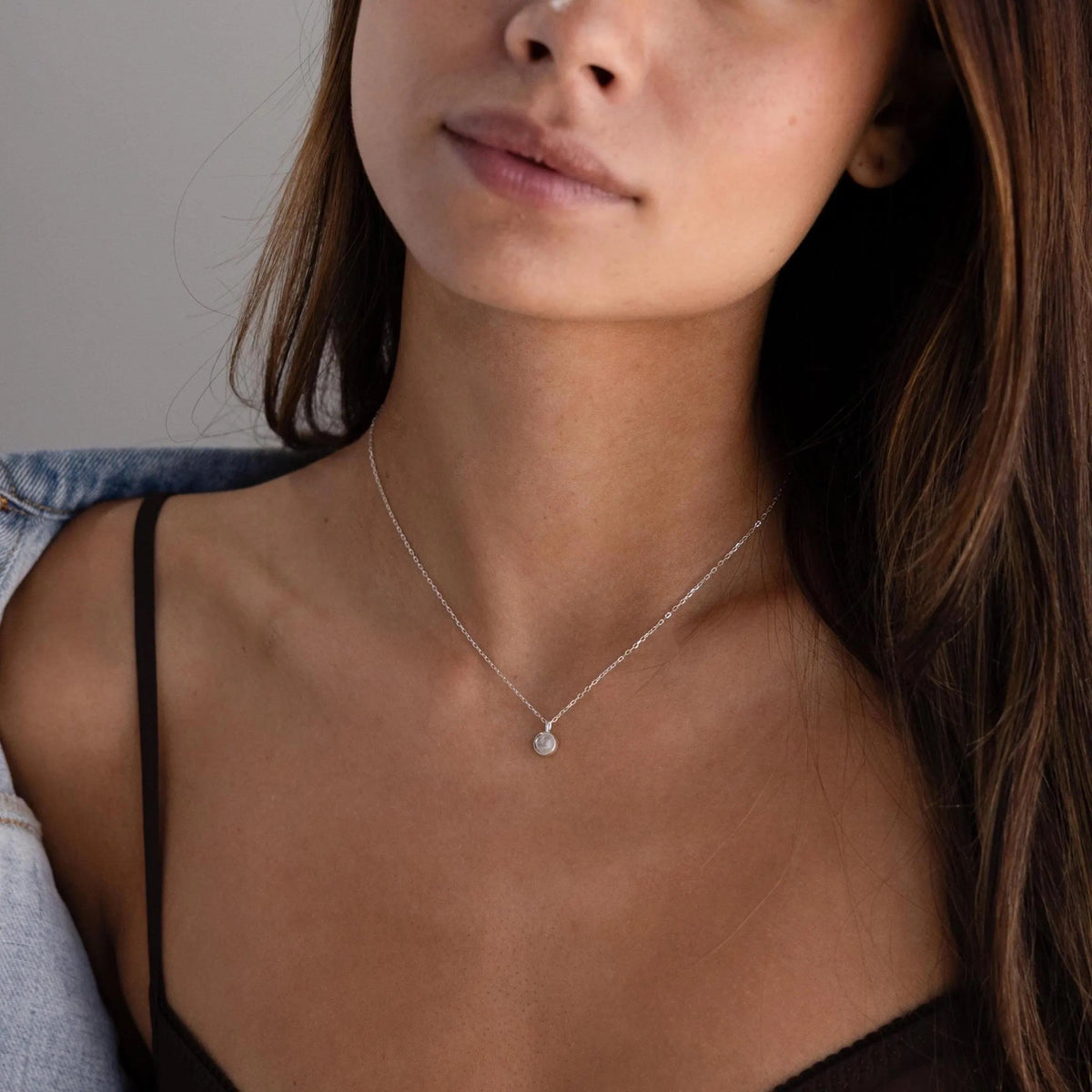 Moonstone Charm Necklace