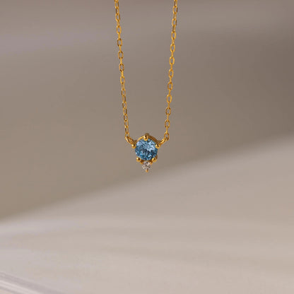 Dainty Birthstone Drop Necklace