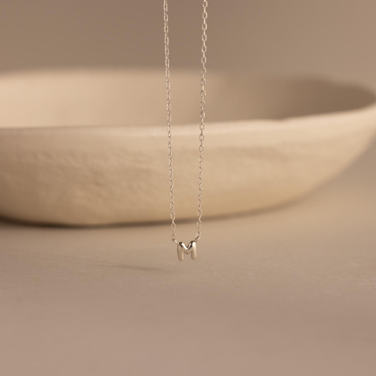 Dainty Bubble Initial Necklace