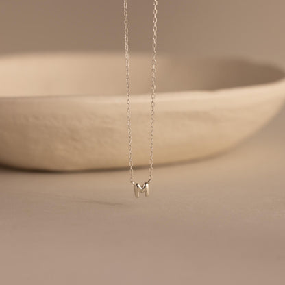 Dainty Bubble Initial Necklace