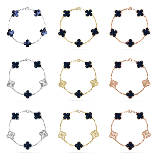 [Cadisa]CLOVER 5 MOTIF PIETERSITE BRACELET COLLECTION