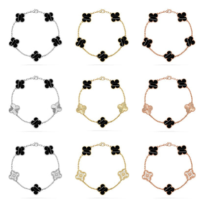 [Cadisa] CLOVER 5 MOTIF PULSAR STONE BRACELET COLLECTION