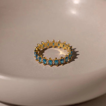 Marquise Infinity Birthstone Ring