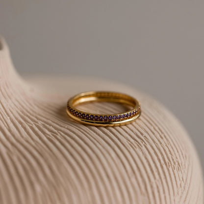 Birthstone Tennis Ring Set