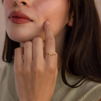 Duo Bubble Initial Ring