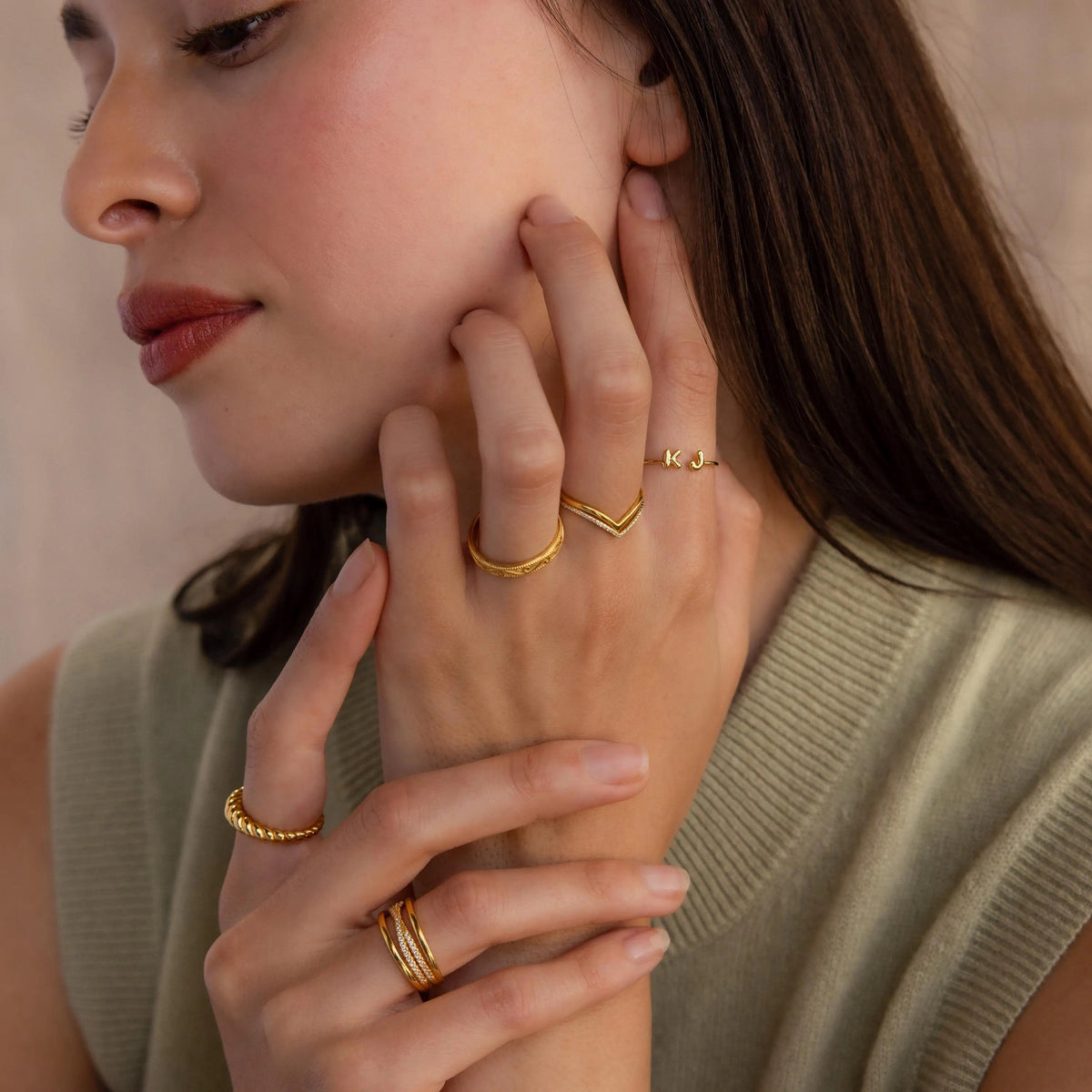 Duo Bubble Initial Ring
