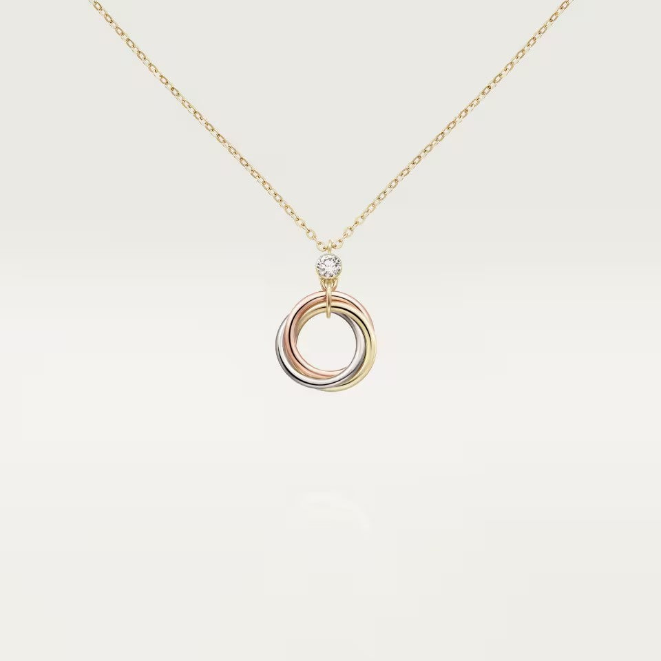 [Cadisa] TRINITY  NECKLACE 1 DIAMOND