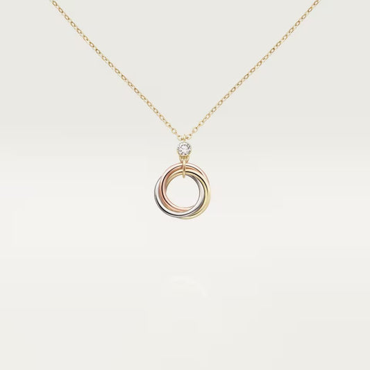 [Cadisa] TRINITY  NECKLACE 1 DIAMOND