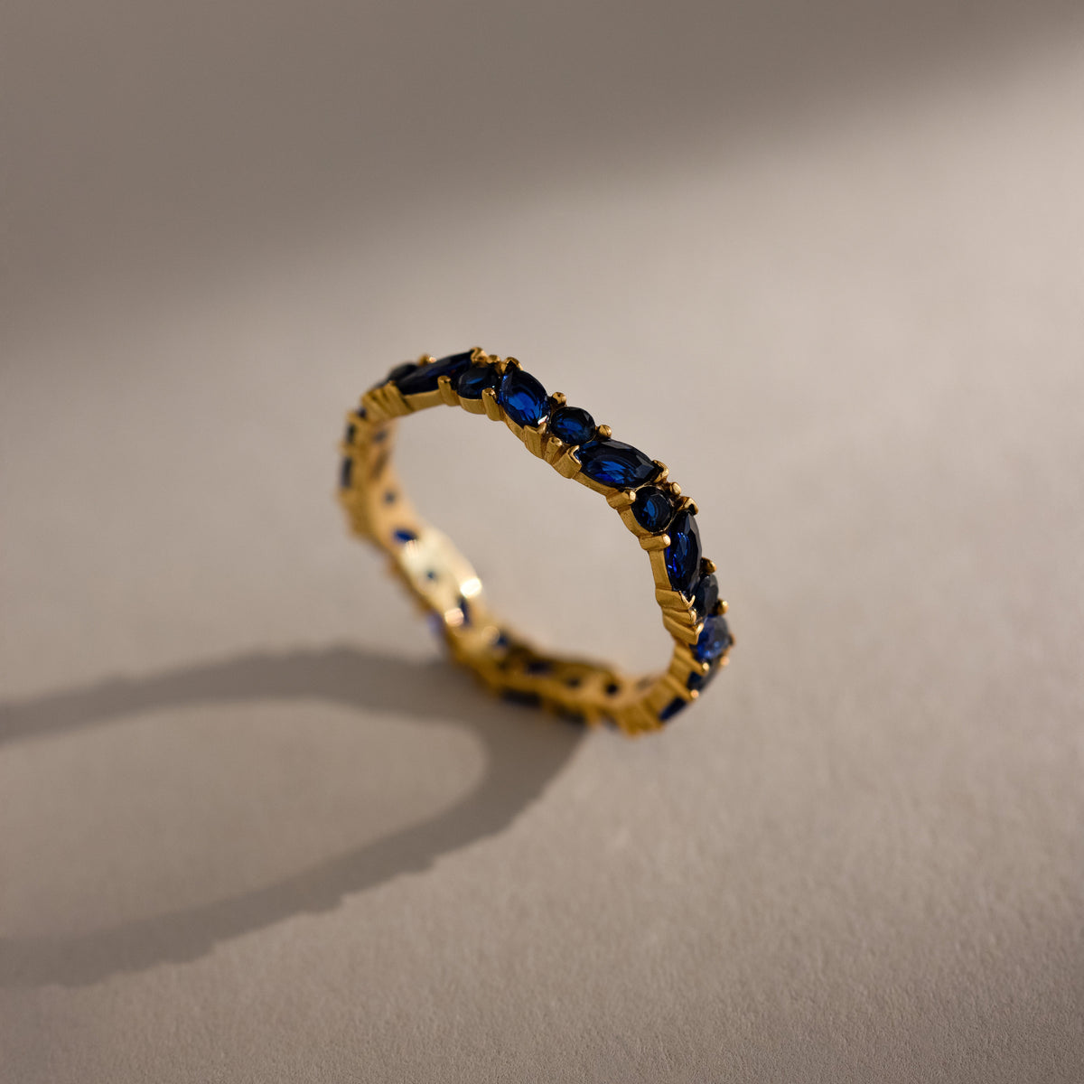Staggered Marquise Birthstone Ring