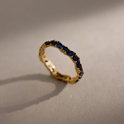 Staggered Marquise Birthstone Ring