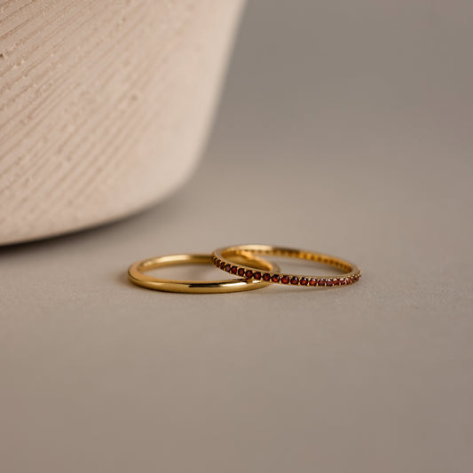 Birthstone Tennis Ring Set