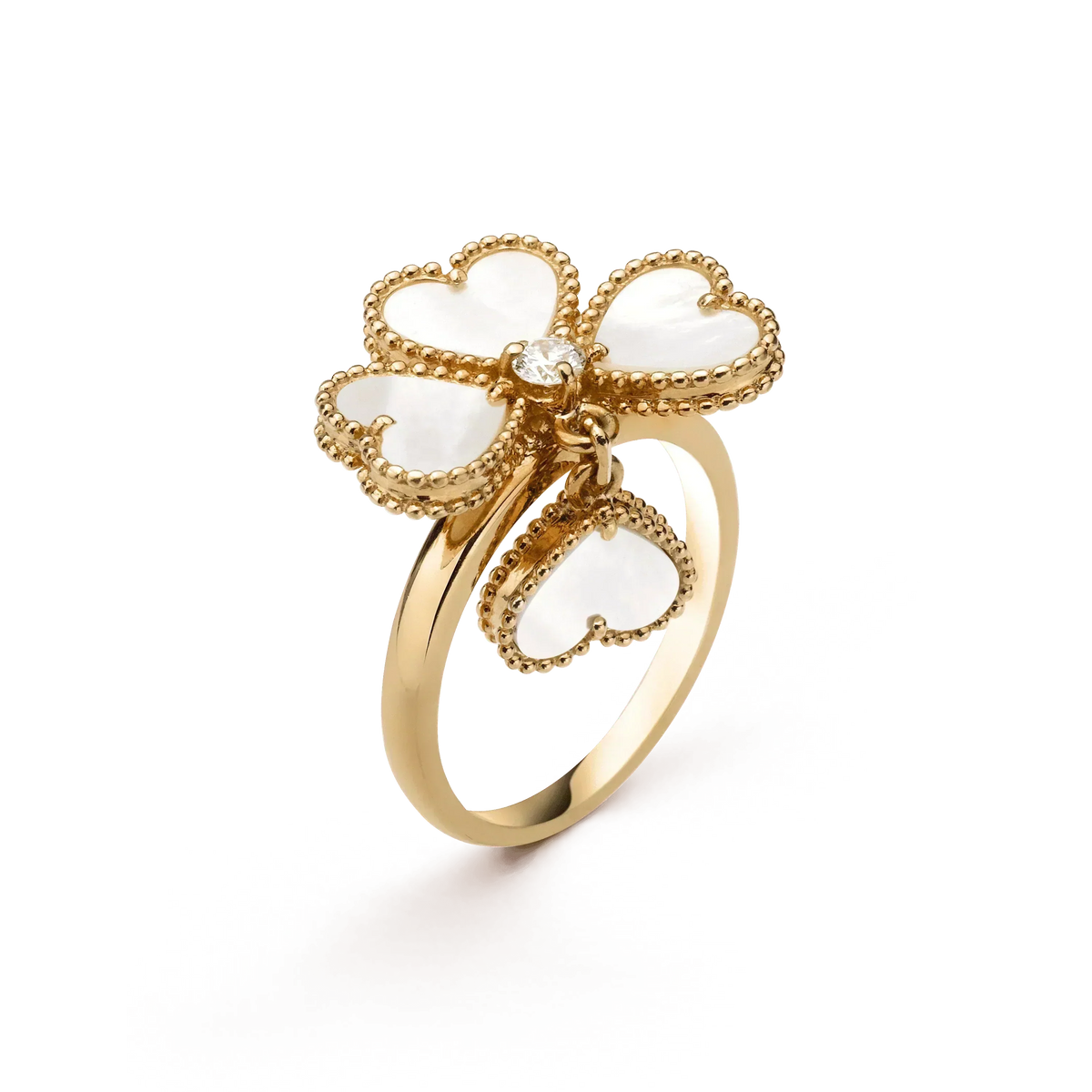[Cadisa]SWEET CLOVER WHITE MOP RING