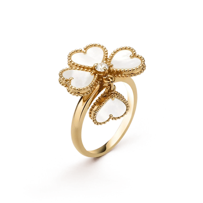 [Cadisa]SWEET CLOVER WHITE MOP RING