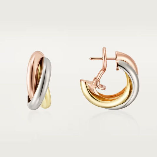 [Cadisa] TRINITY ON DIAMOND CLASSIC EARRINGS