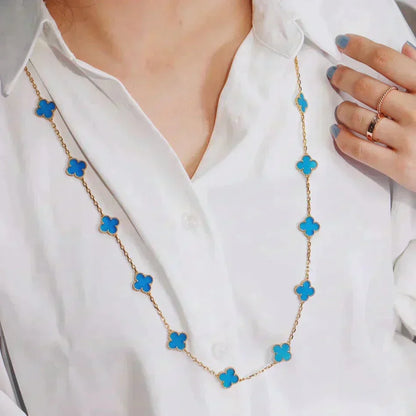 [Cadisa]CLOVER 20 MOTIFS TURQUOISE GOLD