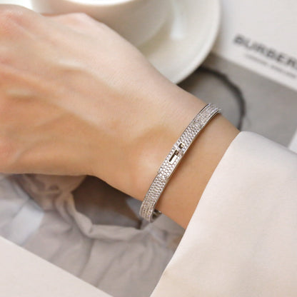 [Cadisa]KELLY BRACELET DIAMOND PAVED