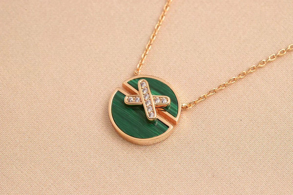 [Cadisa]JEUX DE ROSE GOLD DIAMOND NECKLACE