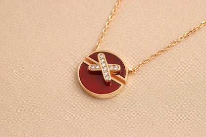 [Cadisa]JEUX DE ROSE GOLD DIAMOND NECKLACE