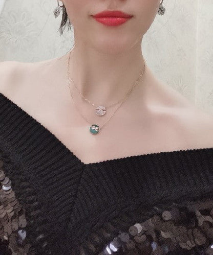 [Cadisa]JEUX DE PINK GOLD DIAMOND NECKLACE