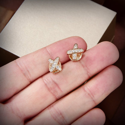 [Cadisa]JEUX DE GOLD DIAMOND EARRINGS