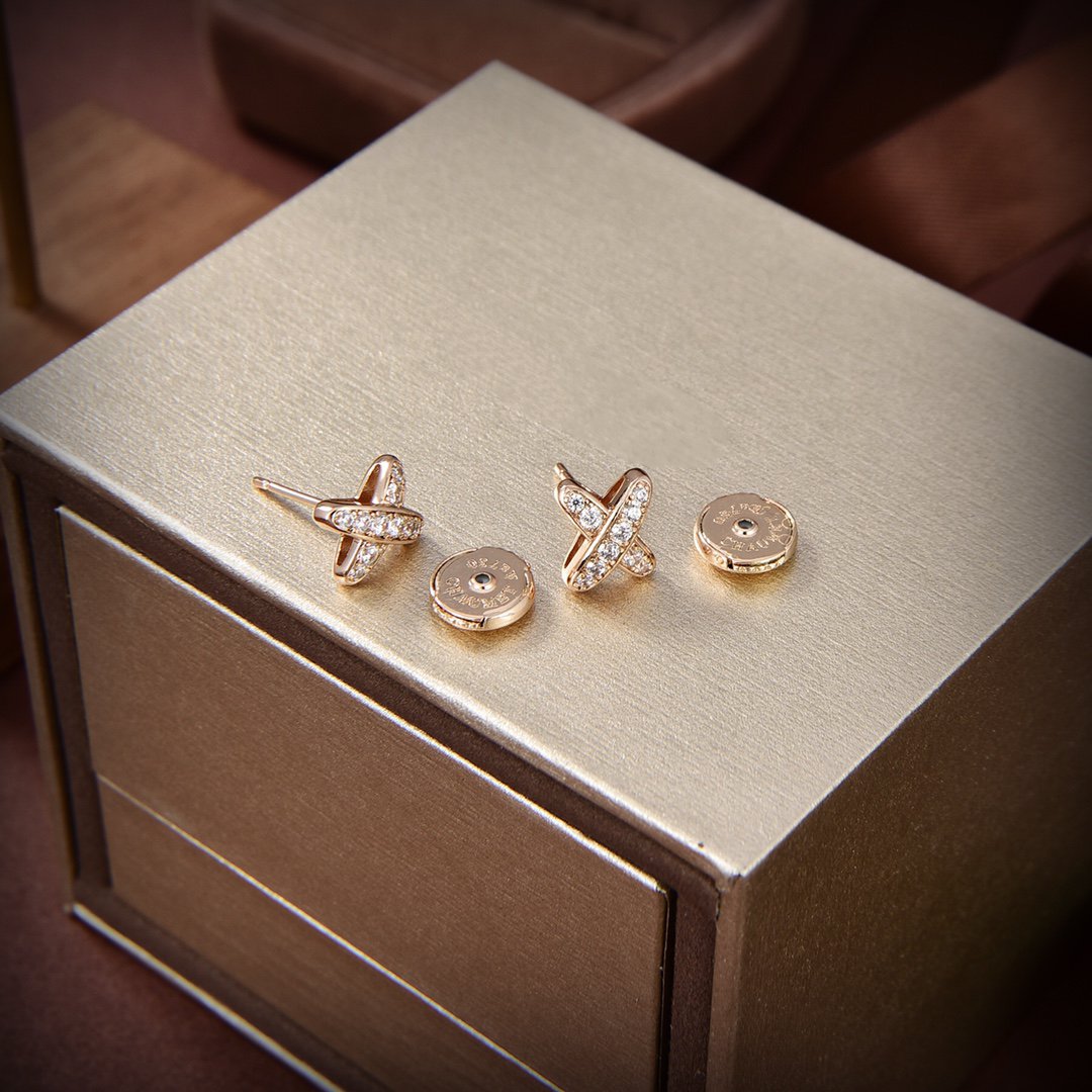 [Cadisa]JEUX DE GOLD DIAMOND EARRINGS