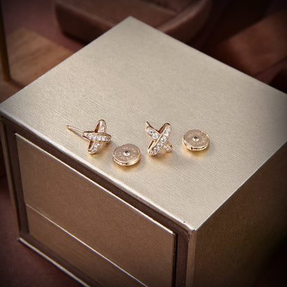 [Cadisa]JEUX DE GOLD DIAMOND EARRINGS
