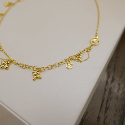 [Cadisa]BLOOMING SUPPLE NECKLACE BRASS