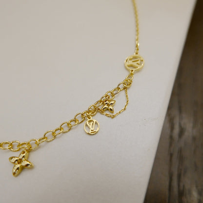 [Cadisa]BLOOMING SUPPLE NECKLACE BRASS