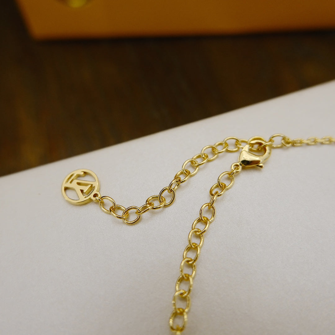 [Cadisa]BLOOMING SUPPLE NECKLACE BRASS