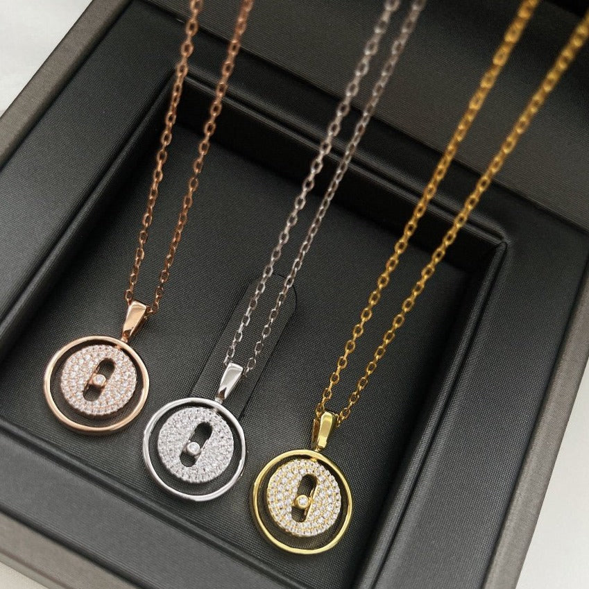 [Cadisa]LUCKY MOVER PM PAVED NECKLACE