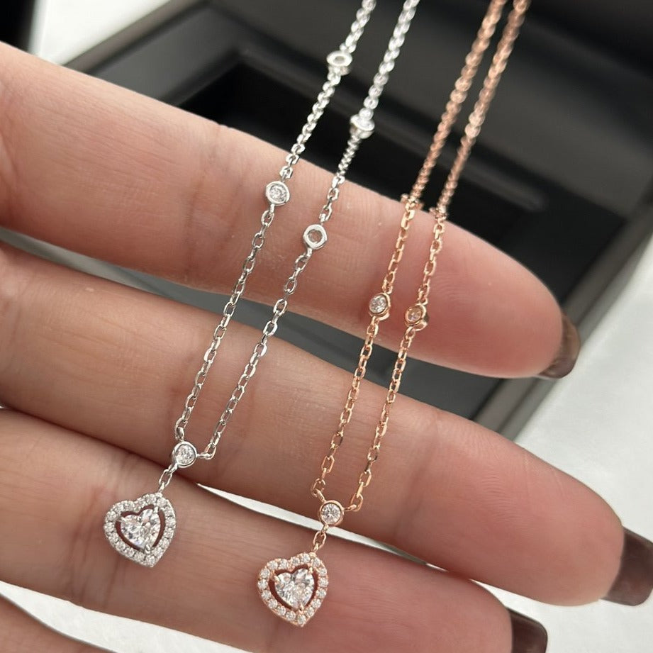 [Cadisa]JOY HEART DIAMOND NECKLACE