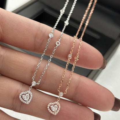 [Cadisa]JOY HEART DIAMOND NECKLACE