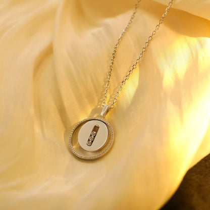 [Cadisa]LUCKY MOVE MM SILVER DIAMOND NECKLACE